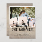 BUDGET FOTO Verloving Huwelijks UITNODIGING Aankon (Voorkant / Achterkant)