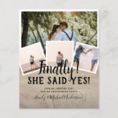 BUDGET FOTO Verloving Huwelijks UITNODIGING Aankon (Voorkant)