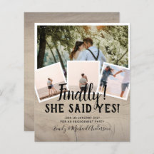 BUDGET FOTO Verloving Huwelijks UITNODIGING Aankon