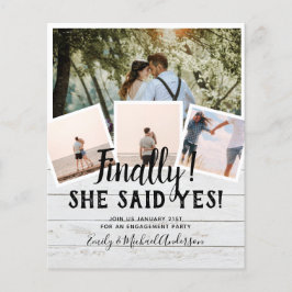 BUDGET FOTO Verloving Huwelijks UITNODIGING Aankon Flyer