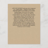 BUDGET FOTO VERLOVING INVITE - elke kleur Flyer (Achterkant)