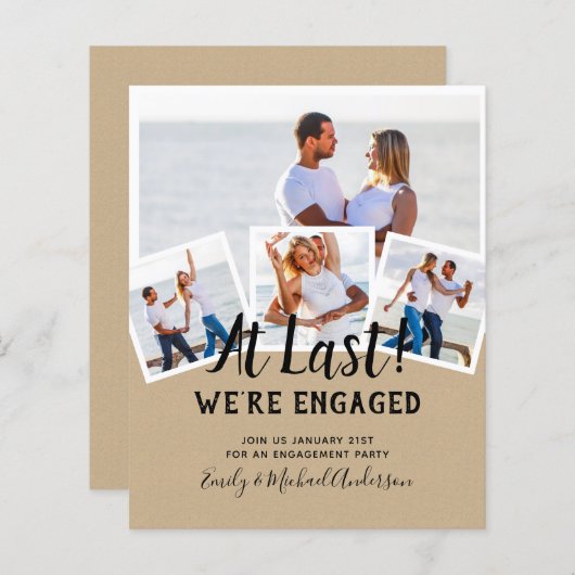 BUDGET FOTO VERLOVING QUOTE INVITEERT - ELKE KLEUR (Voorkant / Achterkant)