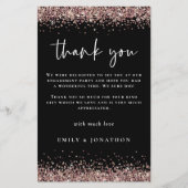 Budget Foto Verloving Roos Gold Glitter Bedankt (Voorkant)