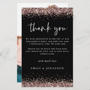 Budget Foto Verloving Roos Gold Glitter Bedankt