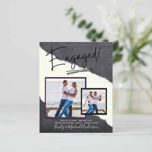 BUDGET FOTO VERLOVING Uitnodigt bekendmaking SCRIP (Staand voorkant)