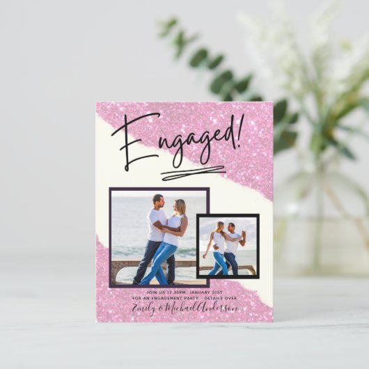 BUDGET FOTO VERLOVING Uitnodigt bekendmaking SCRIP (Staand voorkant)