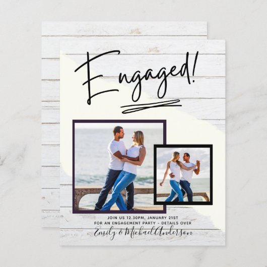 BUDGET FOTO VERLOVING Uitnodigt bekendmaking SCRIP (Voorkant / Achterkant)