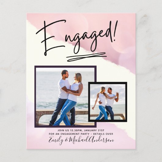 BUDGET FOTO VERLOVING Uitnodigt bekendmaking SCRIP Flyer (Voorkant)