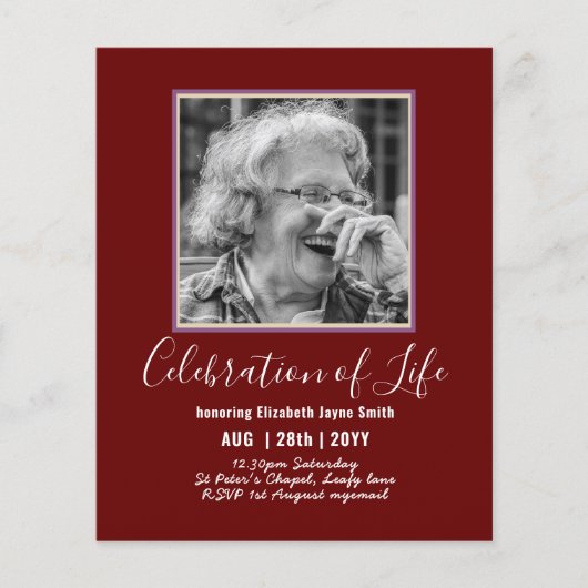 BUDGET FOTO Viering van het leven UITNODIGINGEN (Voorkant)