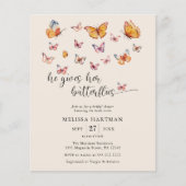 Budget foto Vlinders Bruids Douche Uitnodiging Flyer (Voorkant)