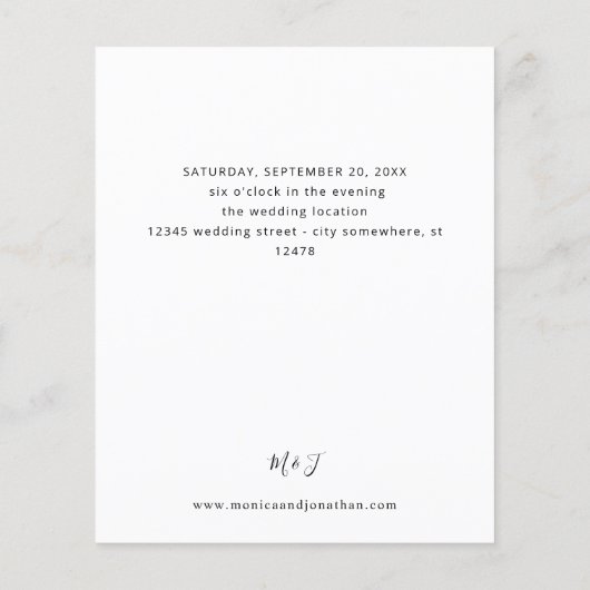 Budget Foto VS Black & W Modern Wedding 3 Flyer (Achterkant)