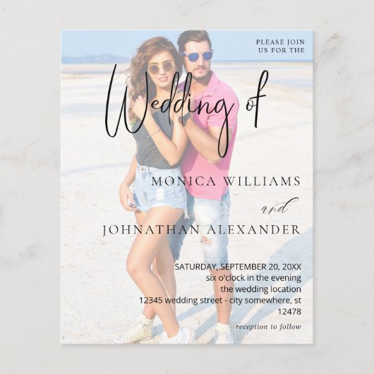 Budget Foto VS Black & W Modern Wedding 3 Flyer (Voorkant)