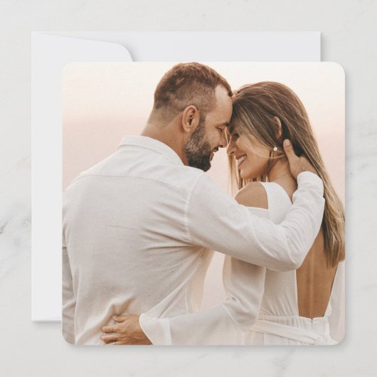 Budget Foto Waterverf Elegant Blush Wedding Save The Date (Achterkant)