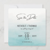 Budget Foto Waterverf Elegant Blush Wedding Save The Date (Voorkant)