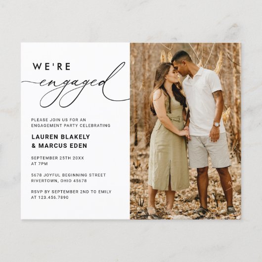 Budget Foto We zijn een uitnodiging voor Verloving Flyer (Voorkant)