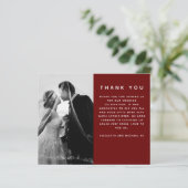 BUDGET Foto Weddenschap Bedankt Moderne Bourgogne  (Staand voorkant)