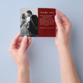 BUDGET Foto Weddenschap Bedankt Moderne Bourgogne  Flyer (Hand)