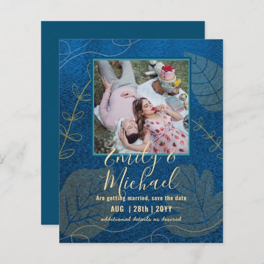 BUDGET FOTO Weddenschap BESPAAR DE DATA Boho Abstr (Voorkant / Achterkant)