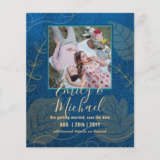 BUDGET FOTO Weddenschap BESPAAR DE DATA Boho Abstr (Voorkant)