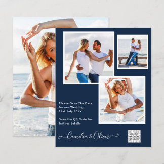 BUDGET FOTO Weddenschap nodigt QR CODE RSVP Blue u