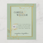 BUDGET FOTO Weddenschap Noteer QR CODE Rsvp Green (Voorkant)