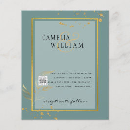 BUDGET FOTO Weddenschap Noteer QR CODE Rsvp Green Flyer