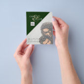 BUDGET FOTO Weddenschap Noteer QR CODE Rsvp Green Flyer (Hand)