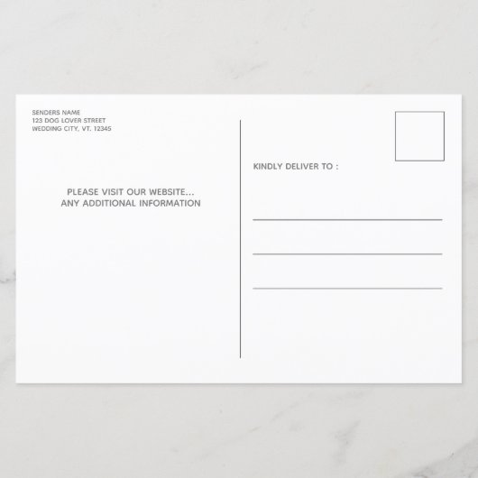 Budget foto Weddenschap Pet Dog bespaart datumkaar (Achterkant)