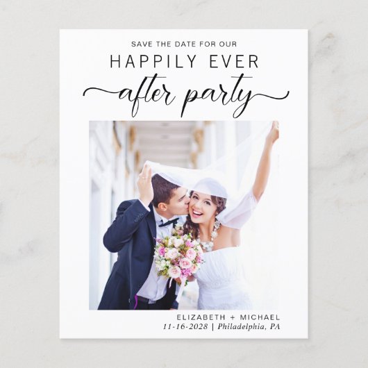 Budget foto Weddenschap Reception sparen de Datum (Voorkant)