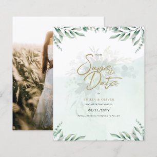 BUDGET FOTO Weddenschap Save Date Rustin Botanical