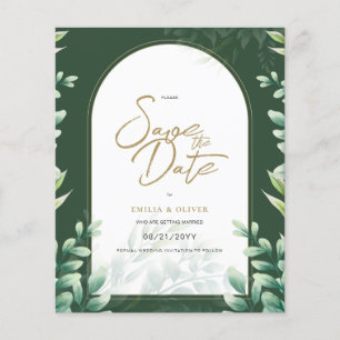 BUDGET FOTO Weddenschap Save Date Rustin Botanical Flyer