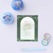 BUDGET FOTO Weddenschap Save Date Rustin Botanical Flyer (Enkel)
