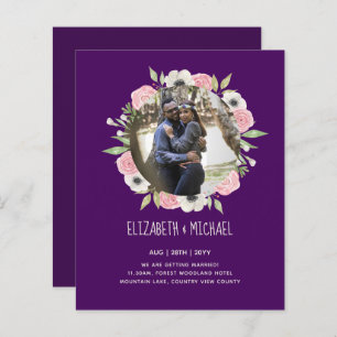 BUDGET FOTO WEDDING INVITES - Floral Wreater