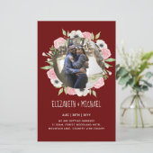 BUDGET FOTO WEDDING INVITES - Floral Wreater (Staand voorkant)