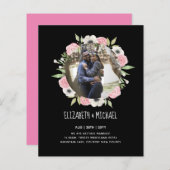 BUDGET FOTO WEDDING INVITES - Floral Wreater (Voorkant / Achterkant)