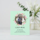 BUDGET FOTO WEDDING INVITES - Floral Wreater (Staand voorkant)