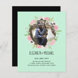 BUDGET FOTO WEDDING INVITES - Floral Wreater
