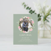 BUDGET FOTO WEDDING INVITES - Floral Wreater (Staand voorkant)