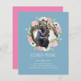 BUDGET FOTO WEDDING INVITES - Floral Wreater