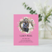 BUDGET FOTO WEDDING INVITES - Floral Wreater (Staand voorkant)