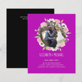 BUDGET FOTO WEDDING INVITES - Floral Wreater
