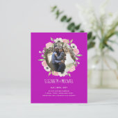 BUDGET FOTO WEDDING INVITES - Floral Wreater (Staand voorkant)