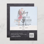 BUDGET FOTO WEDDING QR SCANNING CODE INVITATIONS (Voorkant / Achterkant)