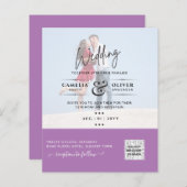 BUDGET FOTO WEDDING QR SCANNING CODE INVITATIONS (Voorkant / Achterkant)