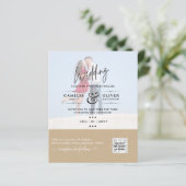 BUDGET FOTO WEDDING QR SCANNING CODE INVITATIONS (Staand voorkant)