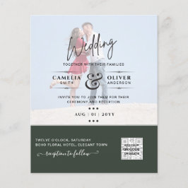 BUDGET FOTO WEDDING QR SCANNING CODE INVITATIONS FLYER
