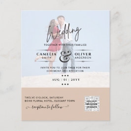BUDGET FOTO WEDDING QR SCANNING CODE INVITATIONS FLYER