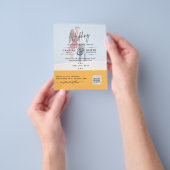 BUDGET FOTO WEDDING QR SCANNING CODE INVITATIONS FLYER (Hand)