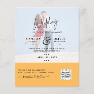 BUDGET FOTO WEDDING QR SCANNING CODE INVITATIONS FLYER