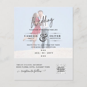 BUDGET FOTO WEDDING QR SCANNING CODE INVITATIONS FLYER